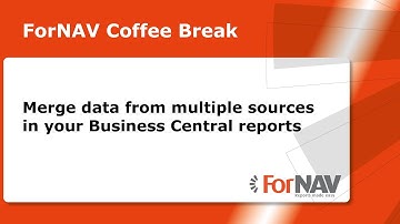 Merge data from multiple sources in your Business Central reports