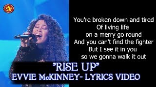 Evvie Mckinney Rise Up Lyrics Video The Four Season 1 Hq Audio Hd