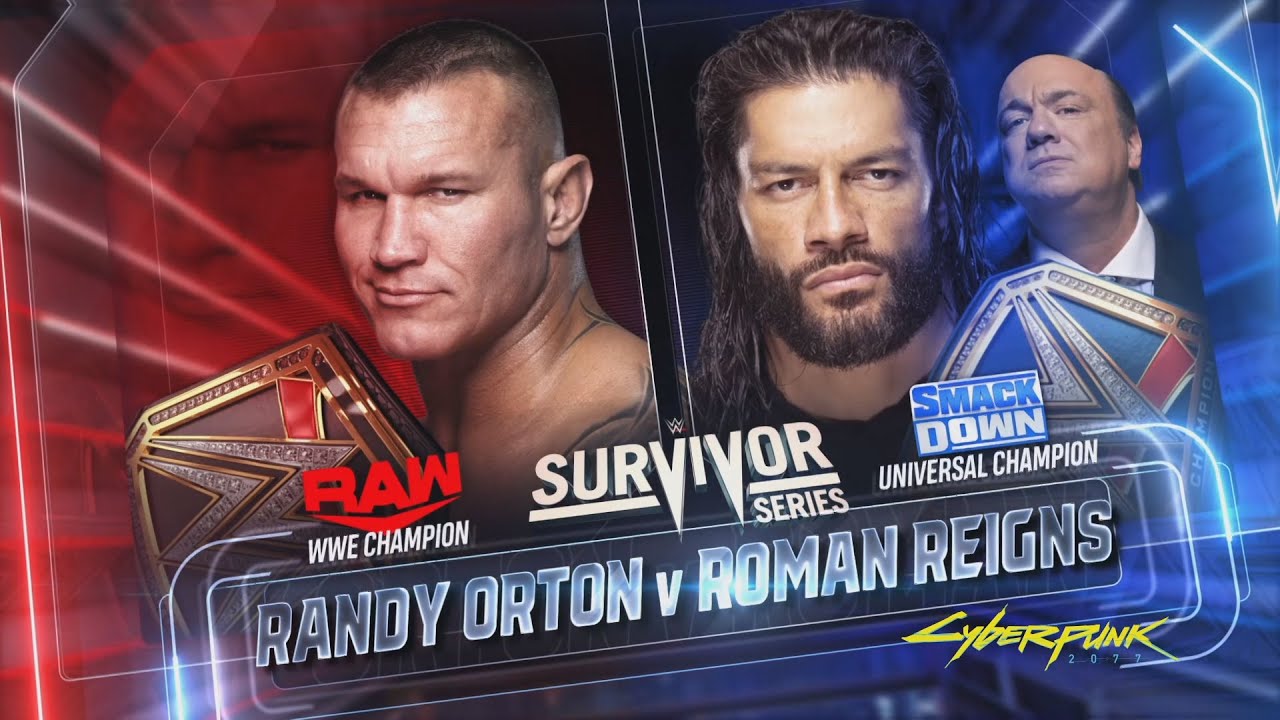 WWE Survivor Series 2020 Randy Orton vs Roman Reigns (WWE Champion vs