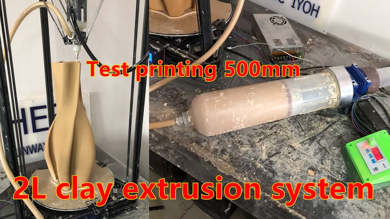 Clay 3d printer Test layer thickness of 1.5mm for 2L clay extrusion ...