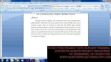 DESIGN&FABRICATION OF AUTOMATIC DOCKING WITH OBSTACLE AVOIDANCE OF A DIFFERENTIAL WHEEL MOBILE ROBOT