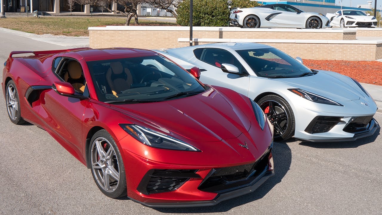 21 C8 Corvettes In Red Mist And Silver Flare