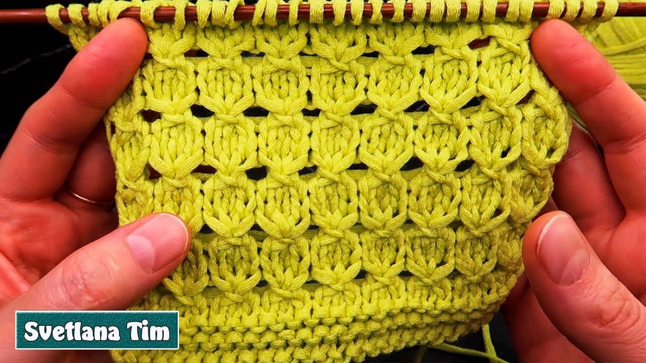 Узоры спицами Видео. Универсальный узор "Oriana" для шарфика, джемпера / Easy knitting pattern № 595