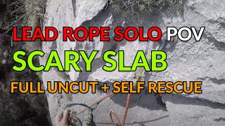 LEAD ROPE SOLO POV - Croatian SLAB FULL UNCUT + SELF RESCUE