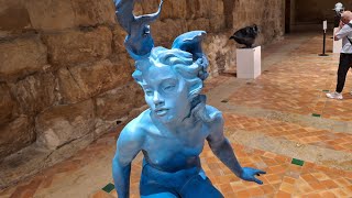 Stunning bronze sculptures at the art exhibition at the palace of Narbonne, south of France.