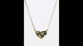 【けいちゃん】K10WG ブラックダイヤ ネックレス けいちゃん】K10WG ブラックダイヤ ネックレス けいちゃん】K10WG