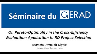 On Pareto-Optimality in the Cross-Efficiency Evaluation: Application to RD Project Selection