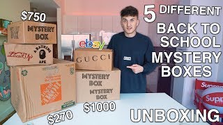 Unboxing 5 Different Back To School Hypebeast Mystery Boxes!