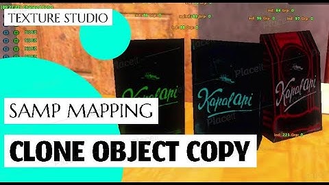 Hoe objecten klonen, toewijzen, kopiëren in Texture Studio, eenvoudig SAMP Pawn Scripting, druk o...