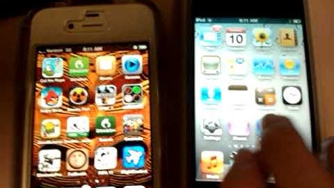 Ipod touch 4g vs iphone 4 verizon white speed test