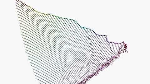 Nonagintuple (90) pendulum starting from horizontal position / simulation / chaos