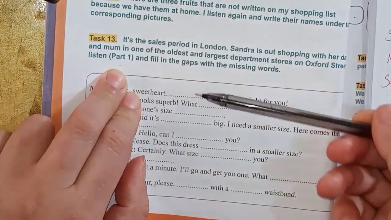 شرح دروس الكتاب المدرسي الثانية متوسط لغة انجليزية صفحة 47 تمرين 13