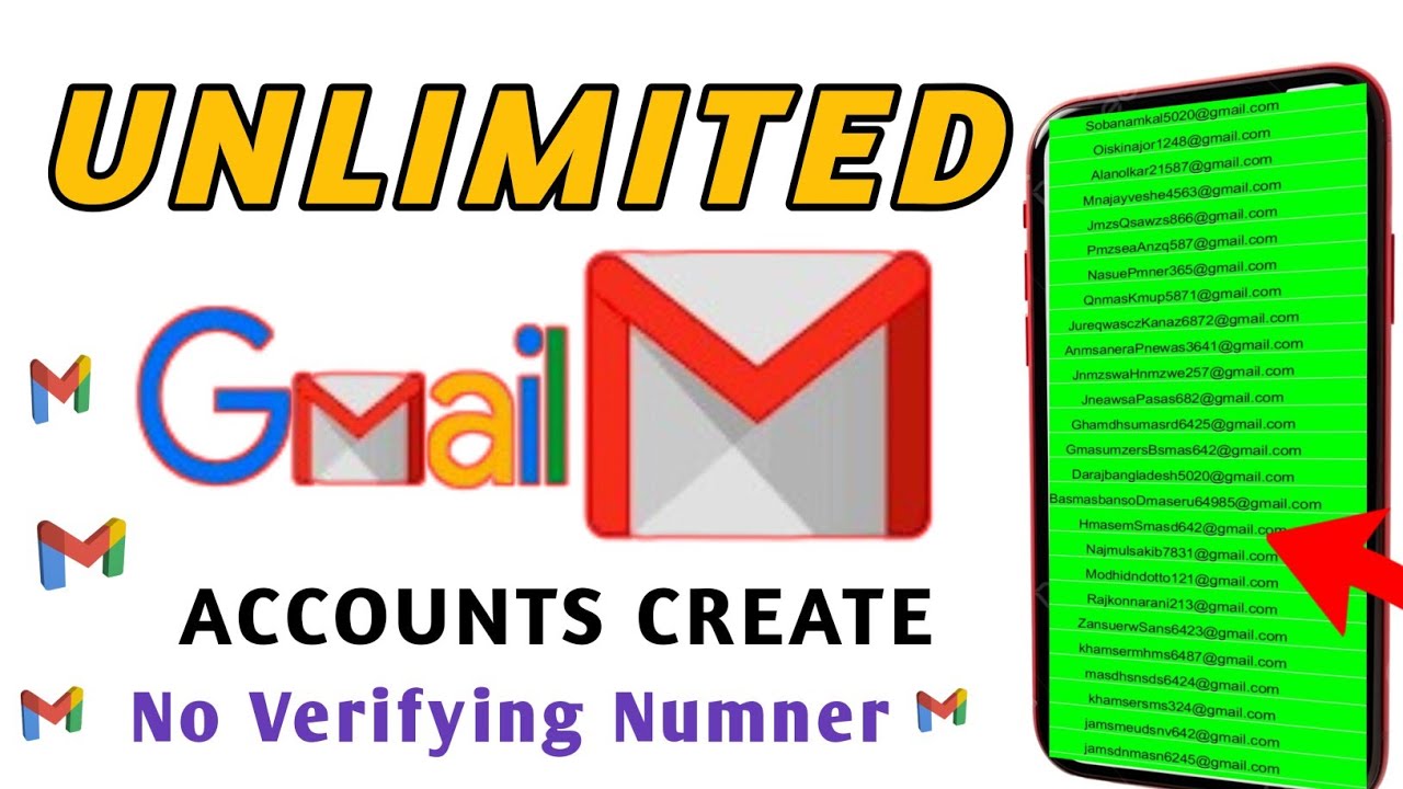 Unlimited Gmail Account Create  Without Phone Number || No Verifying Number