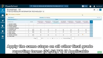 powerschool recalculation of final grades
