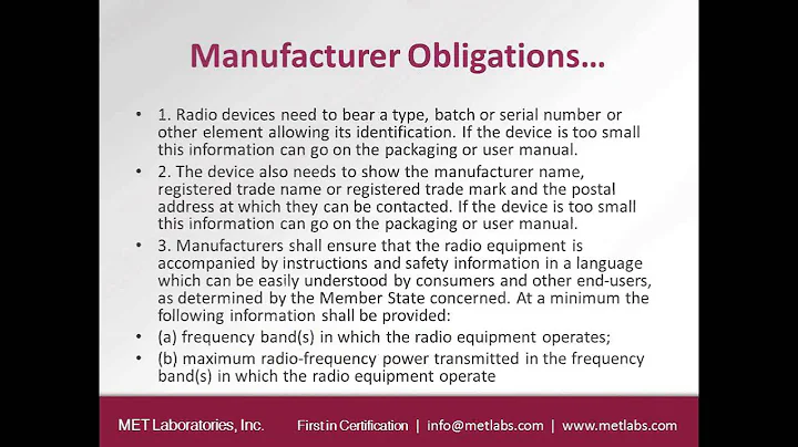 New Radio Equipment Directive Webinar