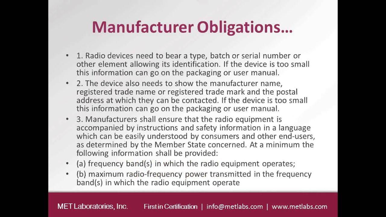 New Radio Equipment Directive Webinar
