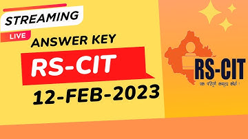 RSCIT ANSWER KEY 2023 | Rscit Exam 12 February 2023 Paper Solution | Rscit 2023 paper answer key