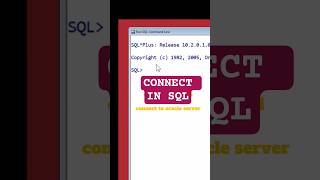 oracle sql connect command