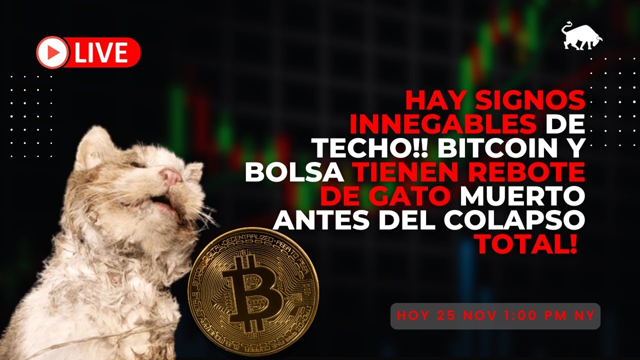 HAY REBOTE EN BITCOIN Y BOLSA PERO EL TECHO ESTÁ AQUÍ!! 💀🔥🤯👇