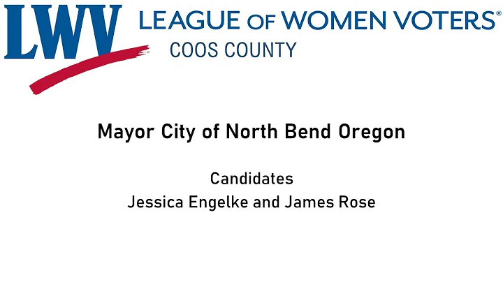 Candidate Debate  for Mayor of  North Bend, Oregon...