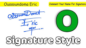 ✔️ Oussoundoma Eric Name Signature Style Request Done