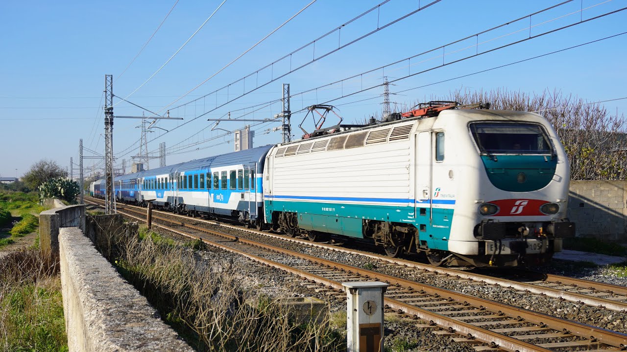 TRASFERIMENTO CARROZZE INTERCITY IN NUOVA LIVREA CON DTS DI E402B XMPR!