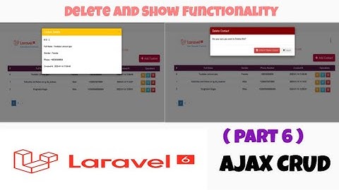 🔴 Laravel 6 Ajax Crud with No Page Reload ( with Source Code ) Part 6 DELETE & SHOW DATA