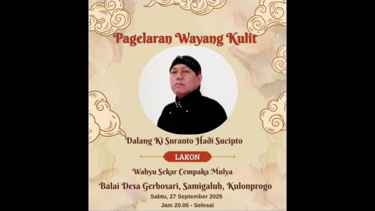 #wayangkulit KI SURANTO HADI SUCIPTO LAKON WAHYU KEMBANG CEMPAKAMULYO MERTI DESA GERBOSARI