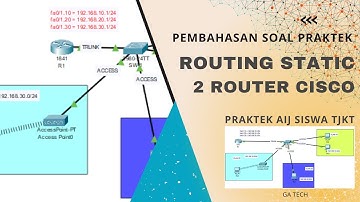 Pembahasan Soal Praktek Routing Static || Materi routing Mapel AIJ || Cisco Packet Tracer Versi 8.2