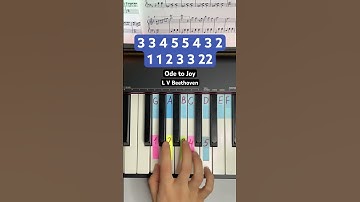 Thumbnail of Ode to Joy - Beethoven (easy piano tutorial) #pianotutorial #easypiano #beethoven #odetojoy #classic