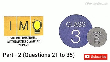 IMO Maths Olympiad Class 3 Solved Questions 2019-20 Set B Part 2