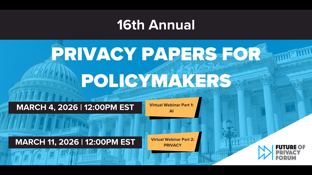 Privacy Inbox Paper Virtual 16th Annual Privacy Papers for Policymakers: Part 1 - YouTube