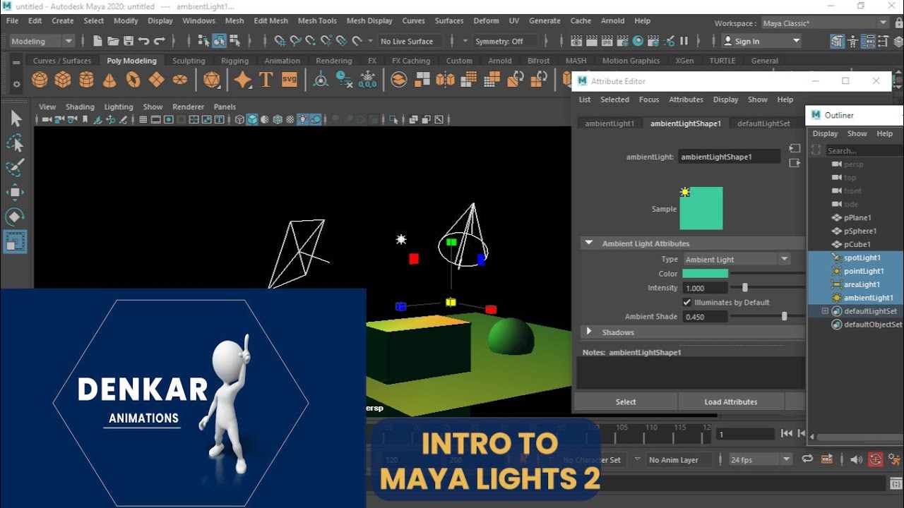 Introduction to Lighting In Maya 02 - YouTube