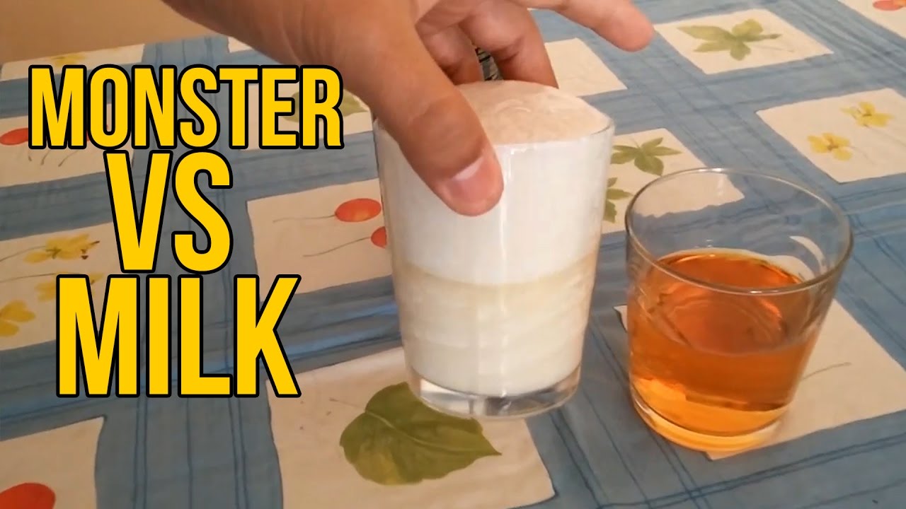 What Will Happen If You Mix Milk and Monster? YouTube