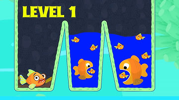 save the fish all  levels  solution / save the fish pull the pin game / mobilegame