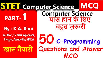 50 Question and answer - C Programming TRICKY है  Computer Science STET Exam 2019