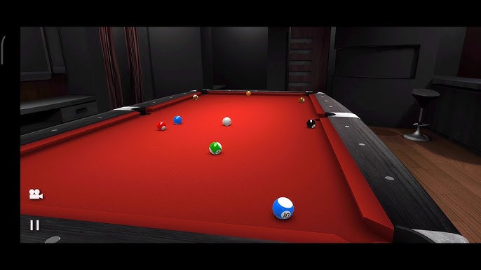 Duas composições realistas de bilhar horizontal jogar com fitas vermelhas e  jogo de bilhar 3d