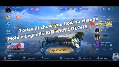 HOW TO CHANGE YOUR IGN WITH COLORS IN MOBILE LEGENDS (2022)
