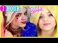 1 HOUR of MAKEUP! Harley Quinn Barbie Doll, & More Makeup Tutorials for Girls! Cosplay | Kittiesmama