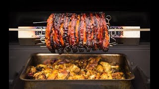 In this recipe genevieve taylor will demonstrate how to grill a pork
loin on the rotisserie of napoleon prestige gas grill. video includes
reci...