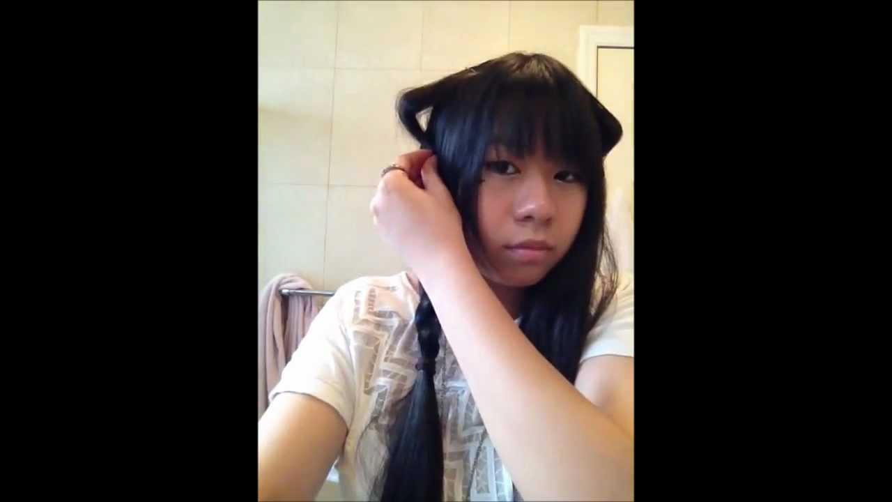  Cat  ear  hair tutorial  with braids YouTube