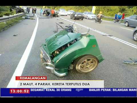 KEMALANGAN - 2 LELAKI MAUT, 4 PARAH, KERETA TERUTUS DUA [8 