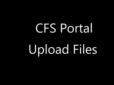 CFS Portal - Uploading Documents