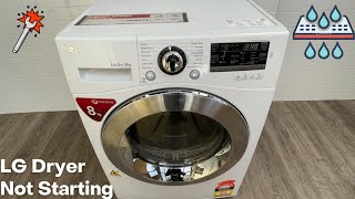 LG Dryer No Start Filter Fault Fix