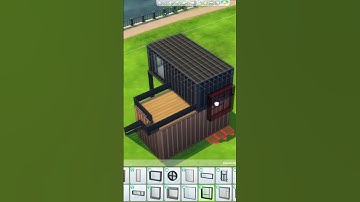 Building a Tiny Container House in The Sims 4 #sims4 #speedbuild #sims4build