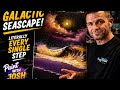 Literally EVERY SINGLE STEP - Golden Seascape Tutorial #bobross #PaintWithJosh #paintingtutorial