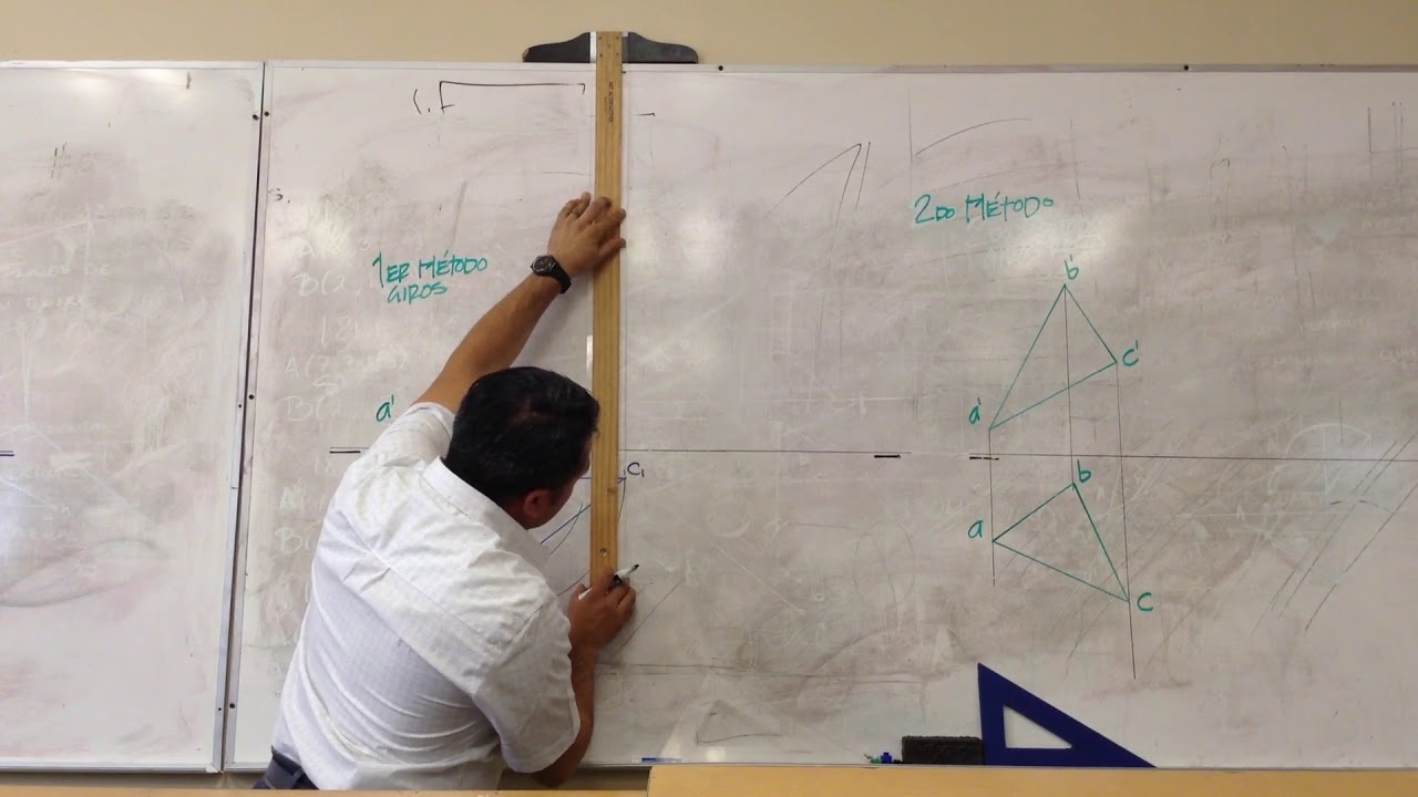 Geometría Descriptiva I - Giro de planos 2/3