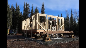 Off Grid Cabin Walls are Raised!  P. 2 Building a Cozy, Light-Filled Cabin at our Alaskan Homestead.