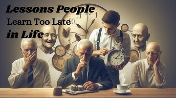 8 Lessons people learn too late in life