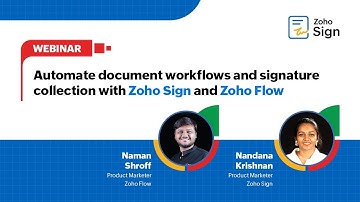 Automate document workflows and signature collection with Zoho Sign and Zoho Flow | Experts session